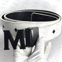 #1 White + black buckle