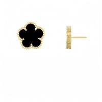 gold black earring