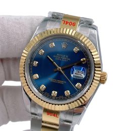 Rolex Two Tone Datejust Oyster 126334 41mm Upgraded Jubilee Strap Automatic Stainless Steel Watch Bezel Men's Watch Sapphire Glass Case New Black Case