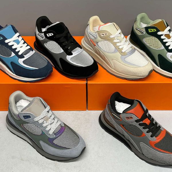 Designers Mens Run Away Sneakers Suede Canvas Platform Trainers Leathers Printing Black Brown Lace Up Trainers Skate Sport Casual Shoes 286